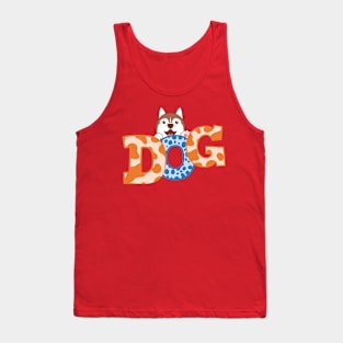Funny drawing with a dog. Tank Top